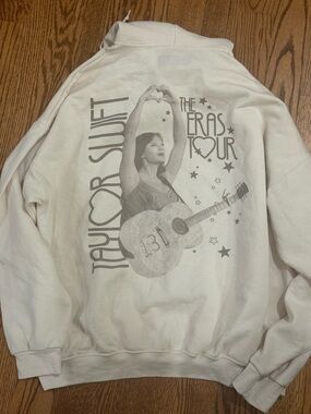Taylor Swift Cream The Eras Tour Graphic Sweatshirt